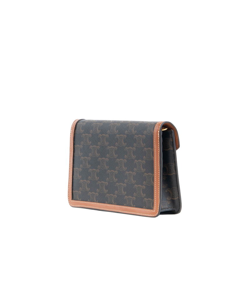CELINE TRIOMPHE WOC BROWN TAN CANVAS GHW F CE 1233 5532