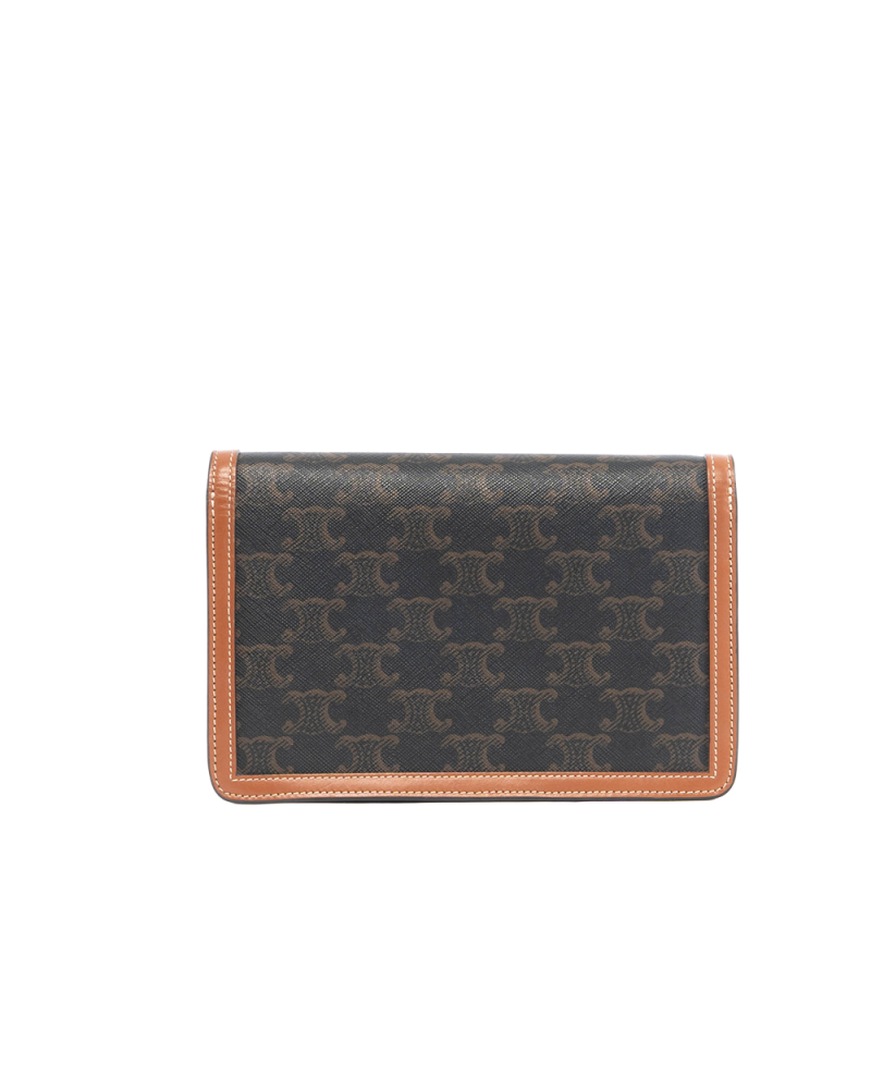 CELINE TRIOMPHE WOC BROWN TAN CANVAS GHW F CE 1233 5533