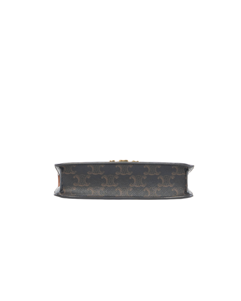 CELINE TRIOMPHE WOC BROWN TAN CANVAS GHW F CE 1233 5534