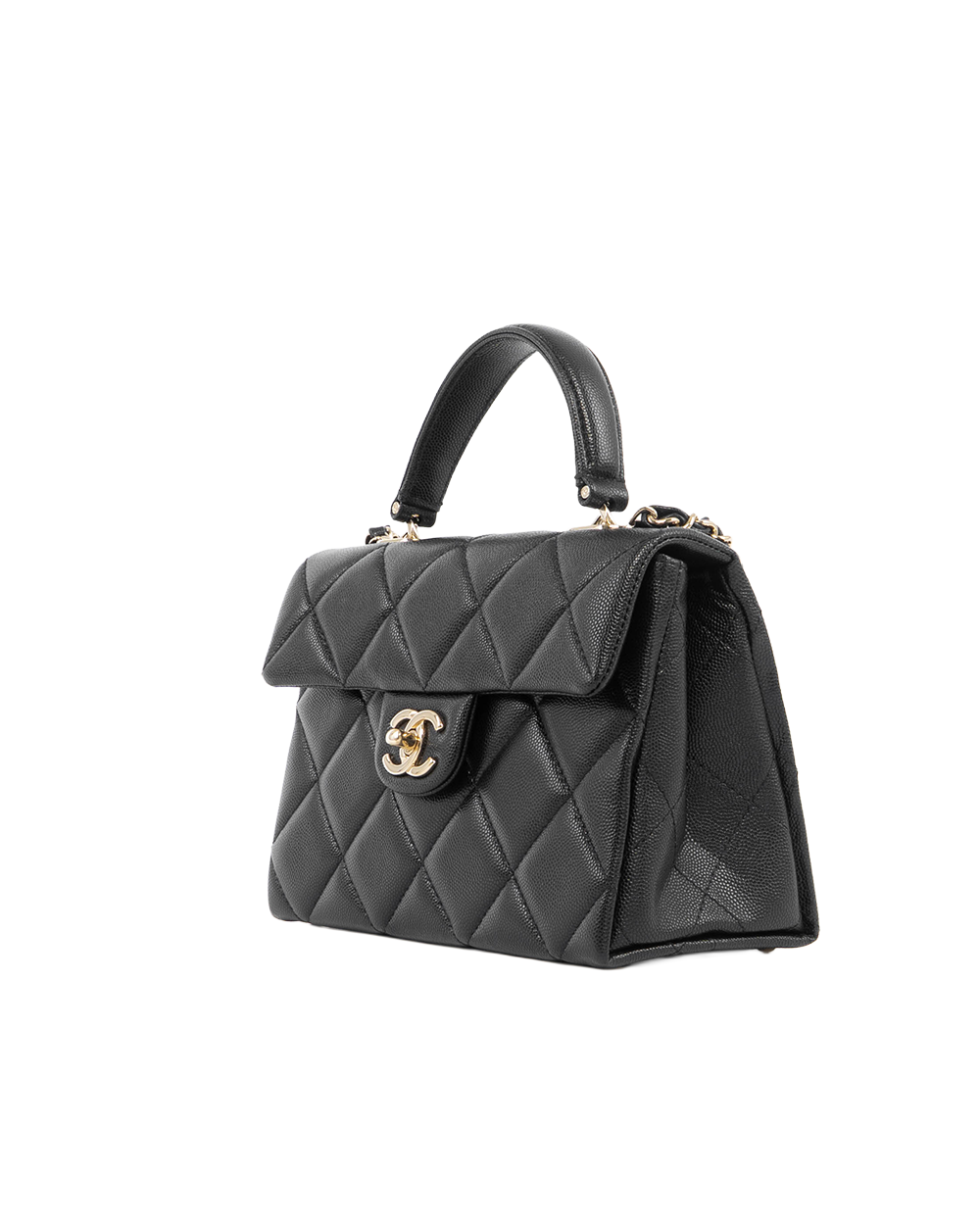 CHANEL 24P TOP HANDLE 8.5 BLACK CAVIAR GHW GKGX02EE 5328
