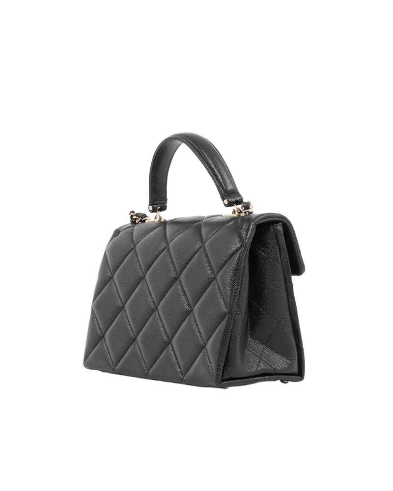 CHANEL 24P TOP HANDLE 8.5 BLACK CAVIAR GHW GKGX02EE 5329