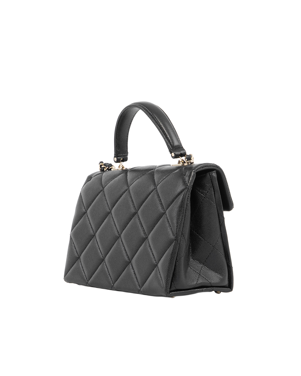 CHANEL 24P TOP HANDLE 8.5 BLACK CAVIAR GHW GKGX02EE 5329