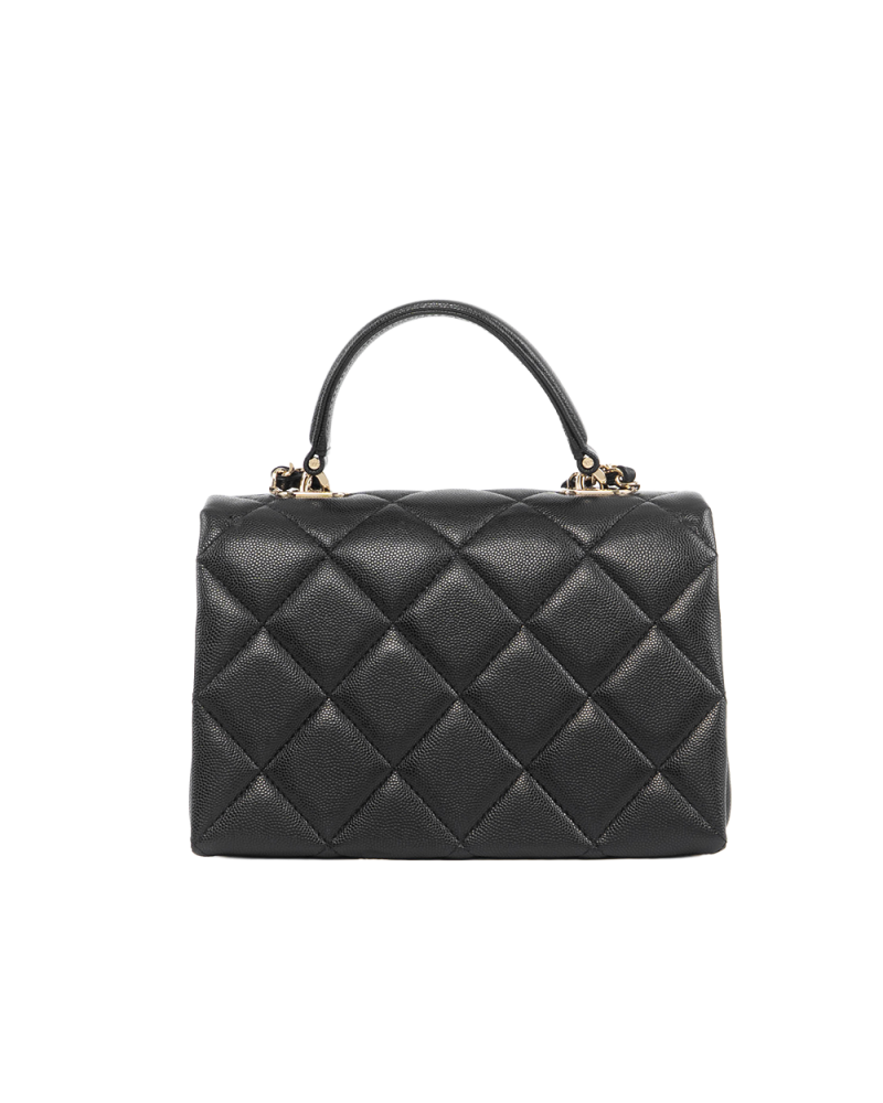 CHANEL 24P TOP HANDLE 8.5 BLACK CAVIAR GHW GKGX02EE 5330