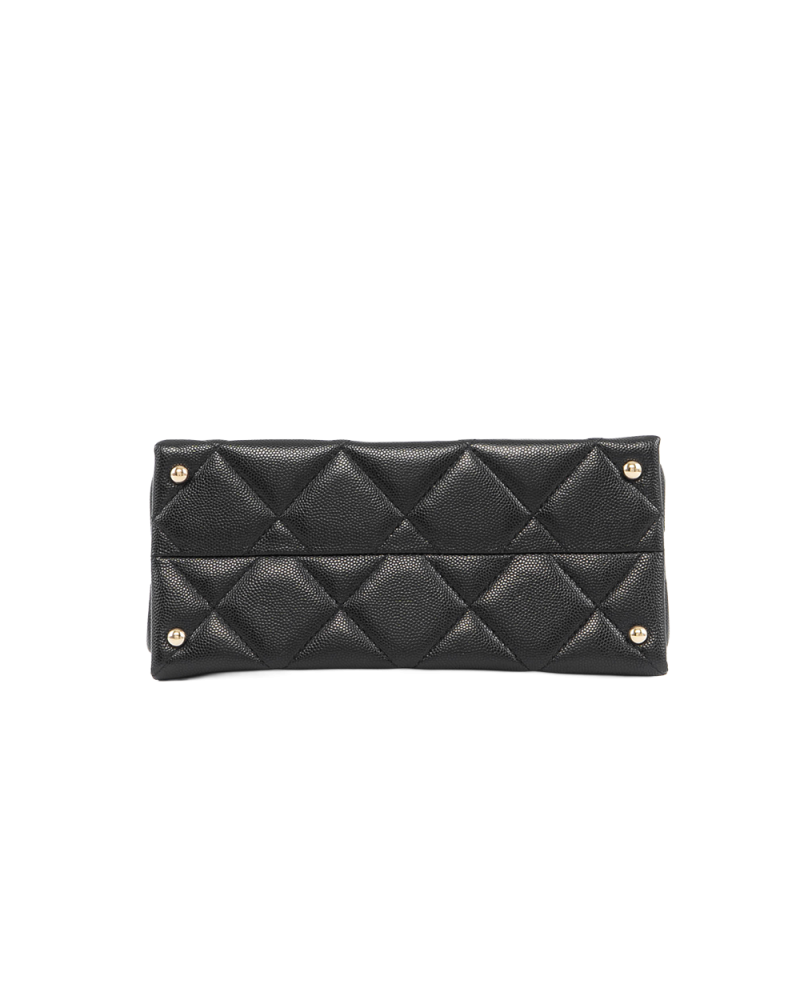 CHANEL 24P TOP HANDLE 8.5 BLACK CAVIAR GHW GKGX02EE 5331