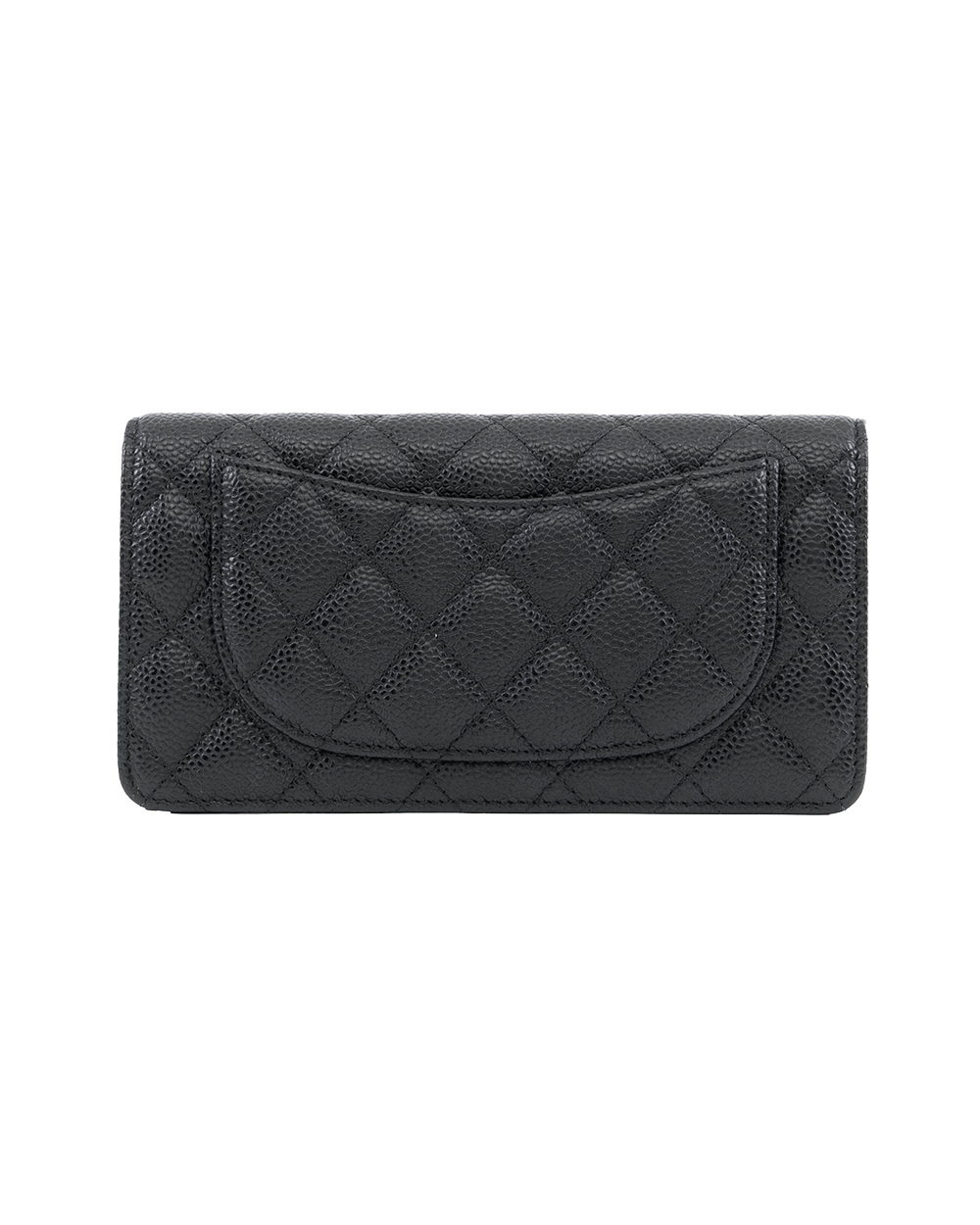 CHANEL BIFOLD WALLET LONG BLACK CAVIAR SHW 24560128 1103