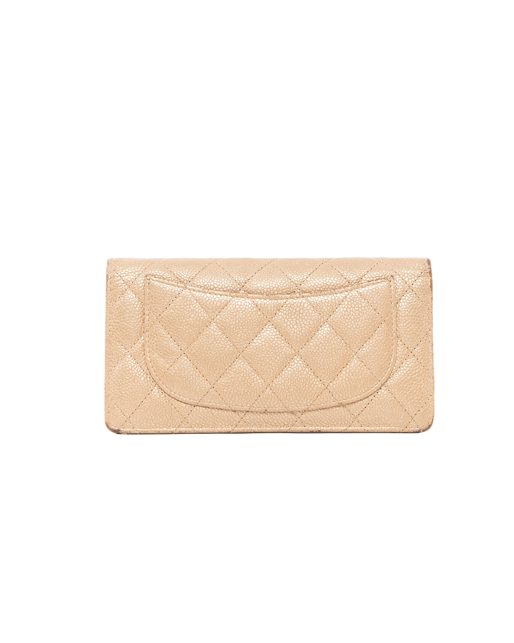 CHANEL BIFOLD WALLET LONG GOLD CAVIAR GHW 21577281 0165