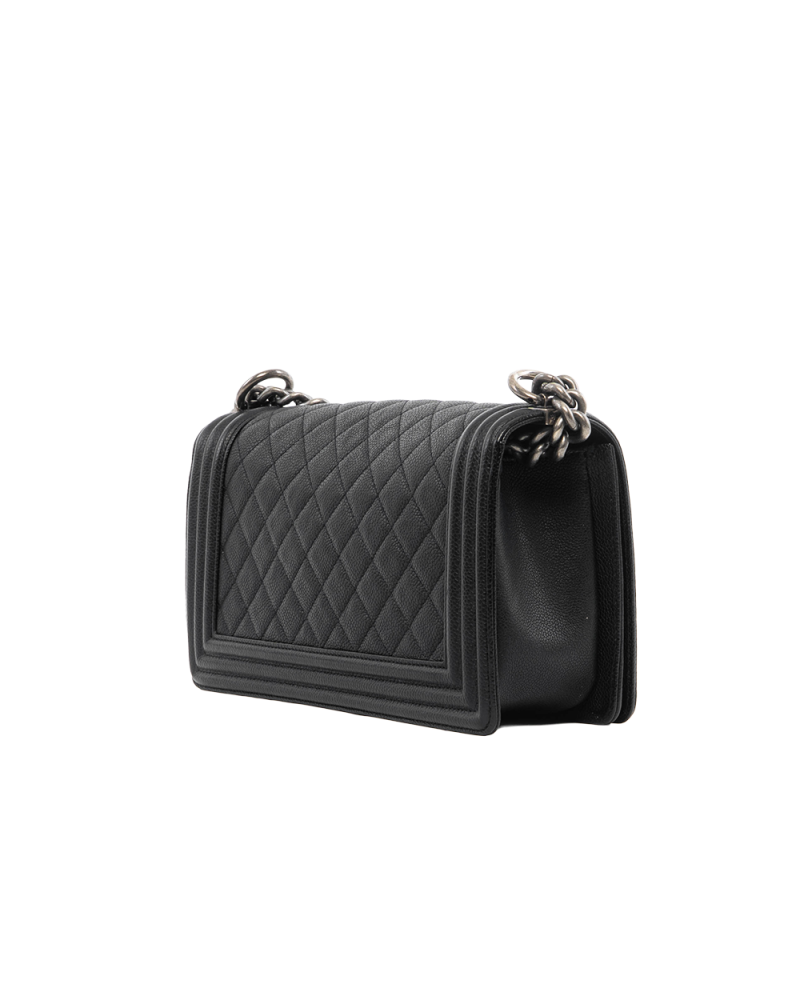 CHANEL BOY 10 BLACK CAVIAR BHW 23138900 0857