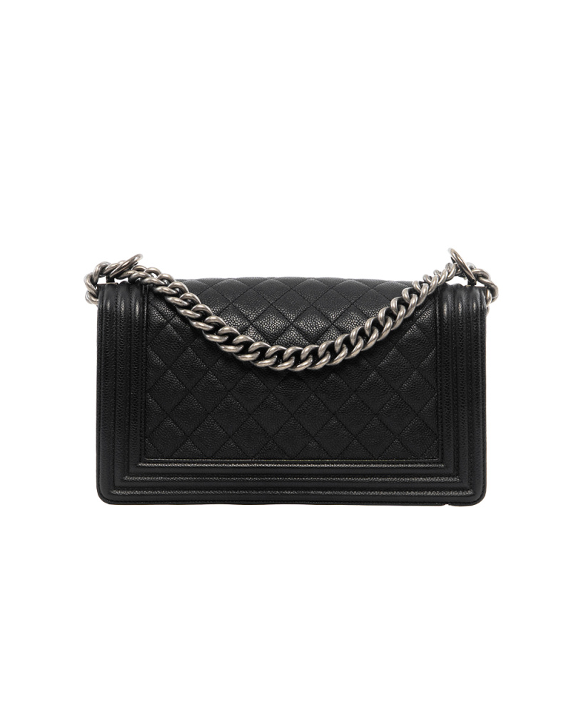CHANEL BOY 10 BLACK CAVIAR BHW 23138900 0858