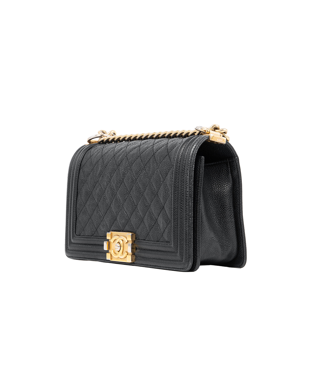CHANEL BOY 10 BLACK CAVIAR GHW 23562808 1072