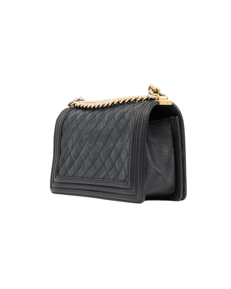 CHANEL BOY 10 BLACK CAVIAR GHW 23562808 1073