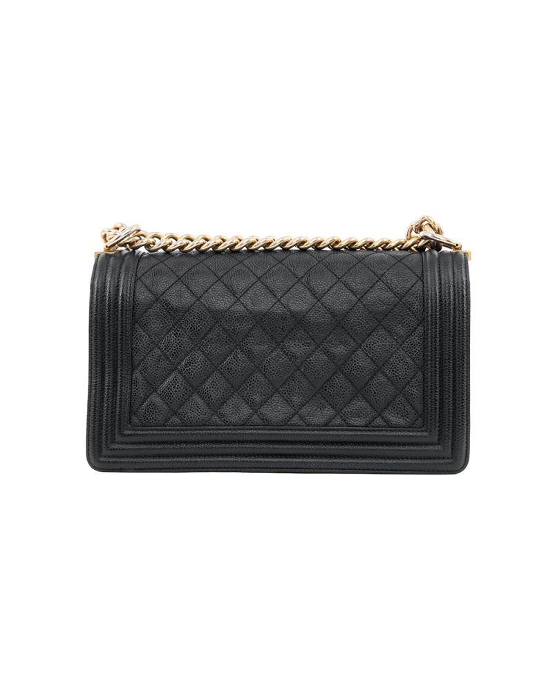 CHANEL BOY 10 BLACK CAVIAR GHW 23562808 1074