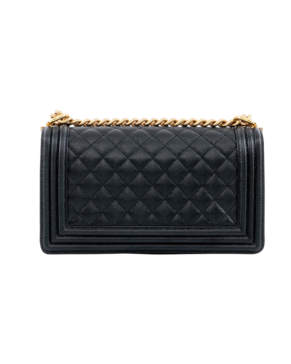 CHANEL BOY 10 BLACK CAVIAR GHW UH873CX2 05373
