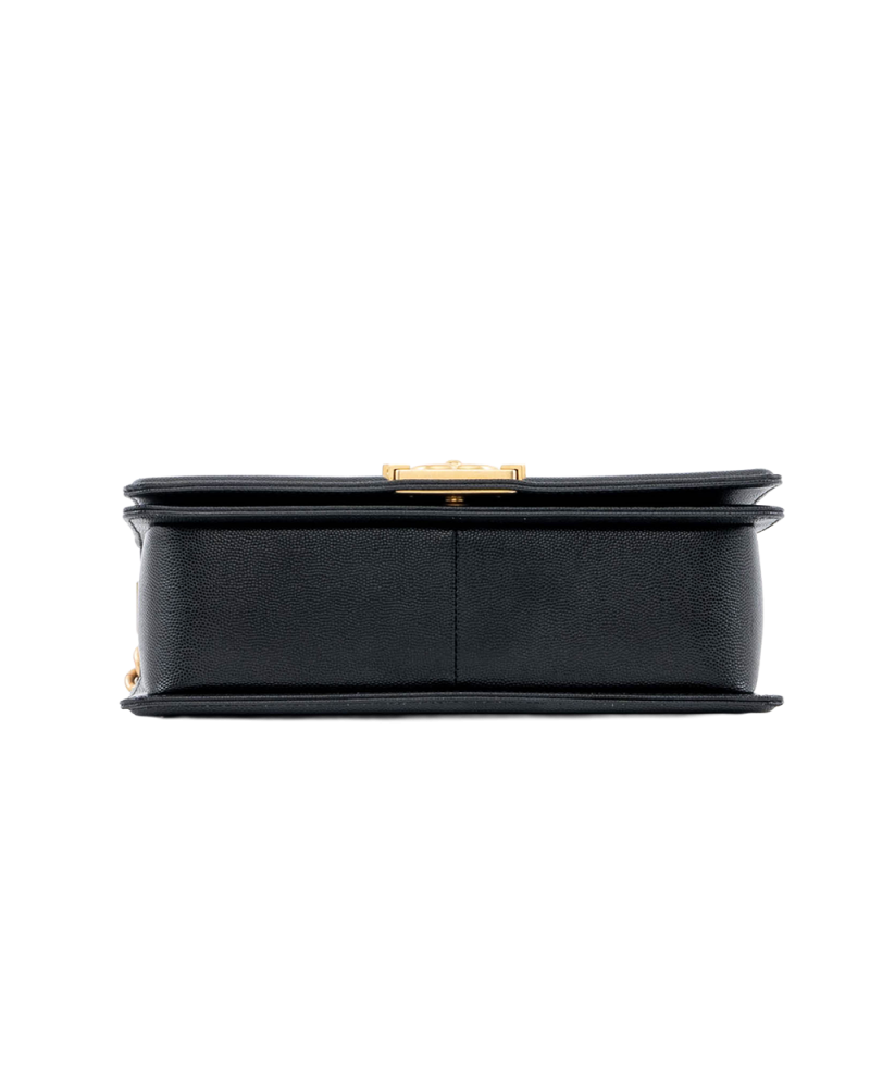 CHANEL BOY 10 BLACK CAVIAR GHW UH873CX2 05374