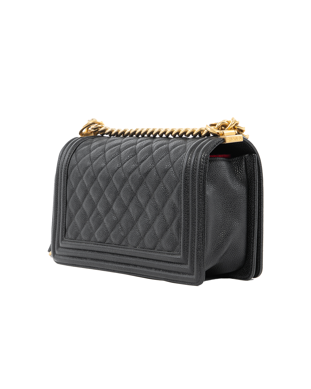 CHANEL BOY 10 BLACK CAVIAR SUEDE GHW 23446901 1096