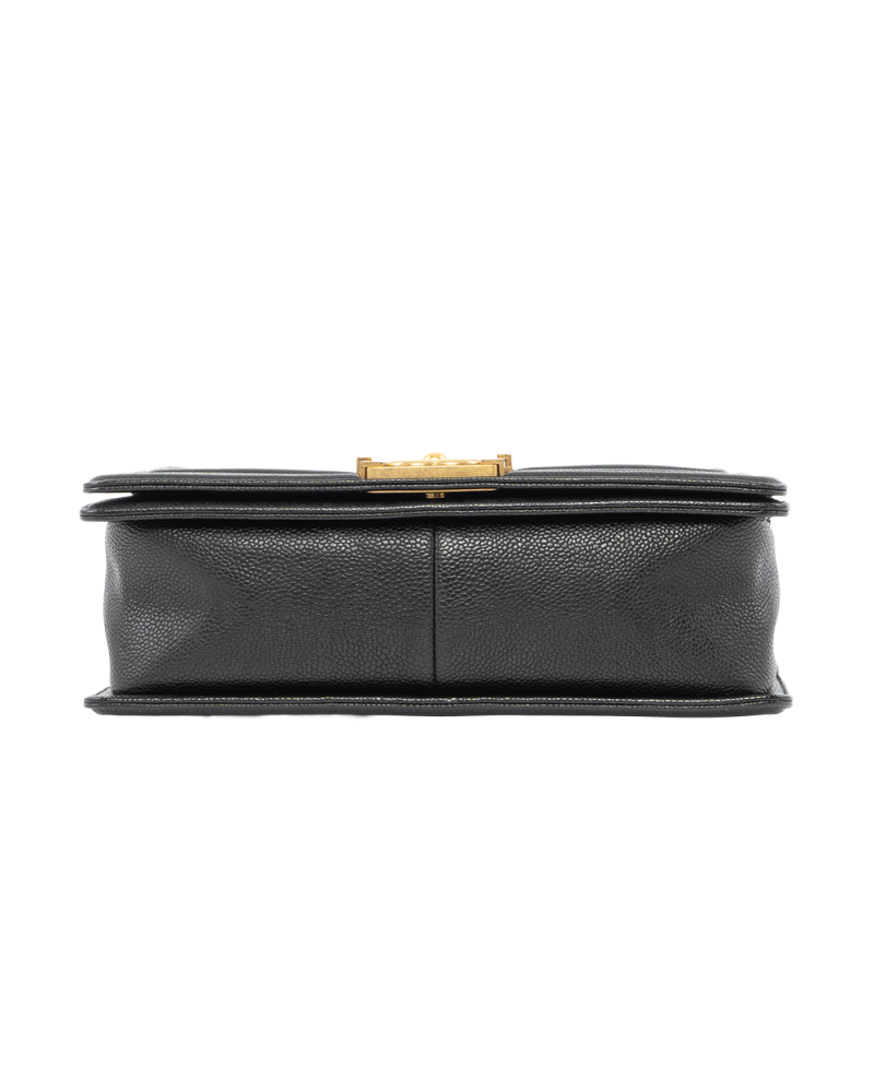 CHANEL BOY 10 BLACK CAVIAR SUEDE GHW 23446901 1098