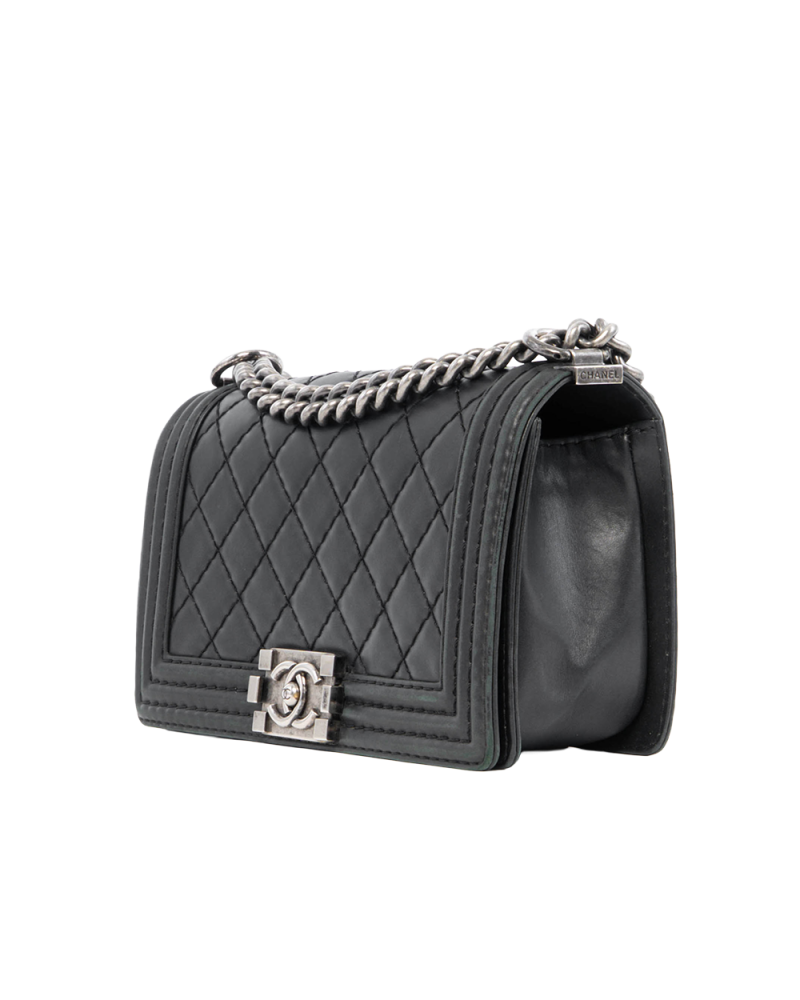 CHANEL BOY 10 BLACK LAMB BRHW 18277245 0306