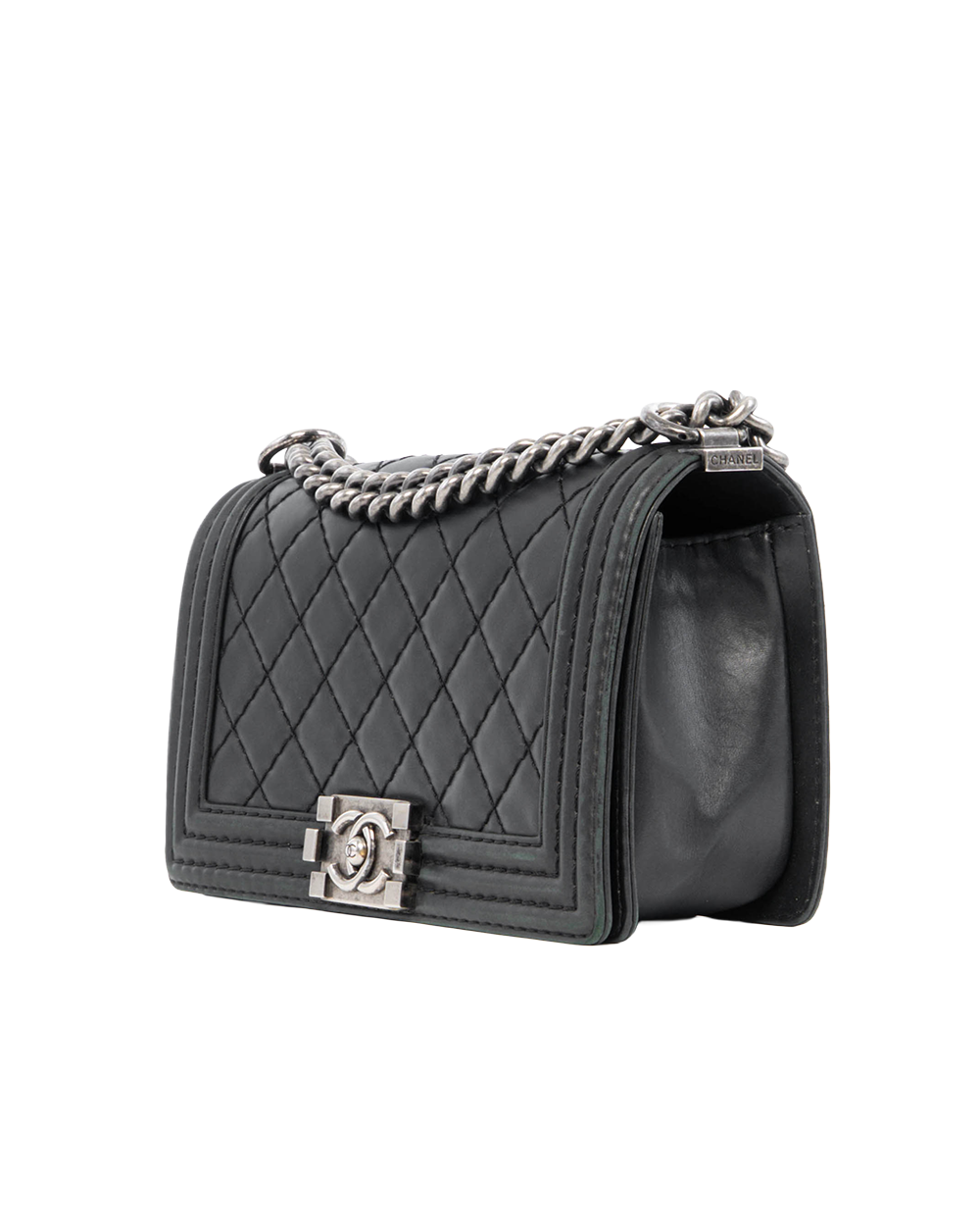 CHANEL BOY 10 BLACK LAMB BRHW 18277245 0306