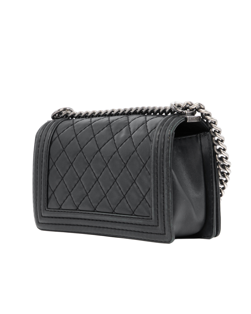 CHANEL BOY 10 BLACK LAMB BRHW 18277245 0307