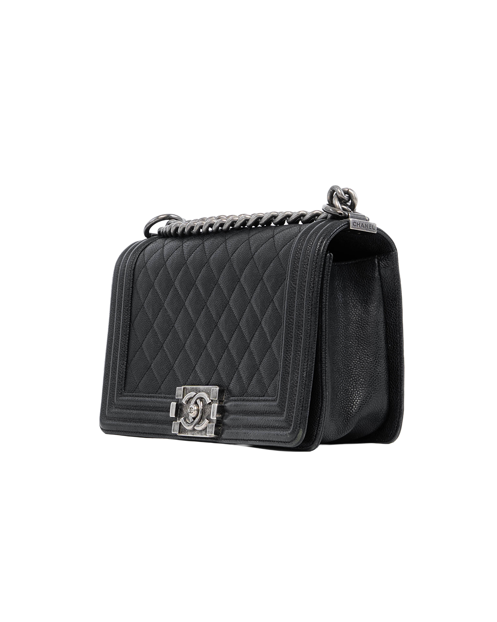 CHANEL BOY 10 BLACK CAVIAR RHW 23136046 2004