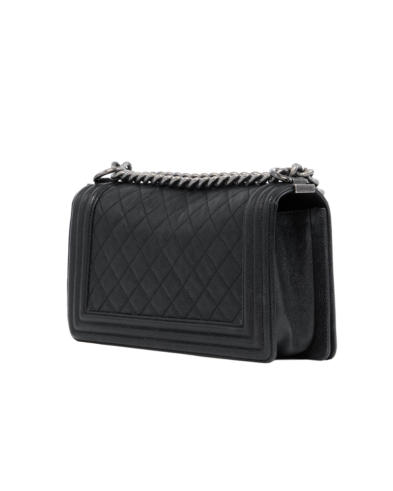 CHANEL BOY 10 BLACK CAVIAR RHW 23136046 2005