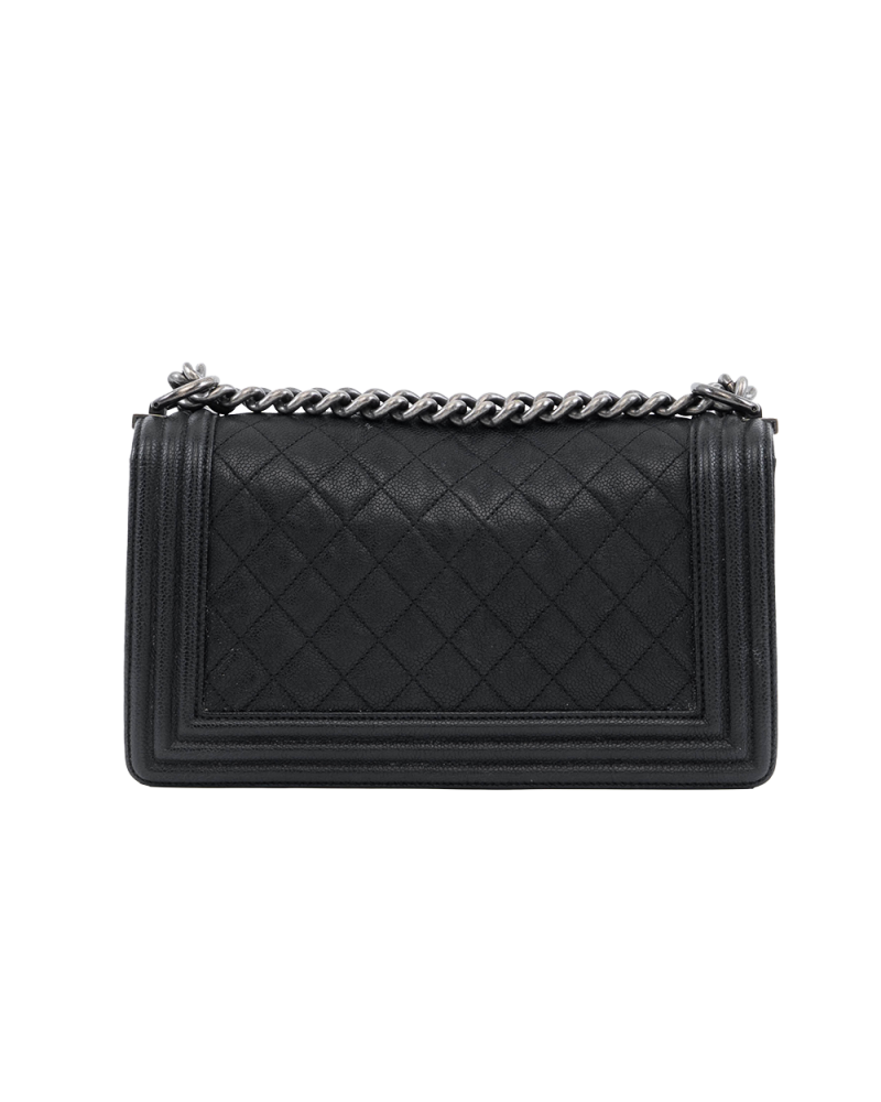 CHANEL BOY 10 BLACK CAVIAR RHW 23136046 2006