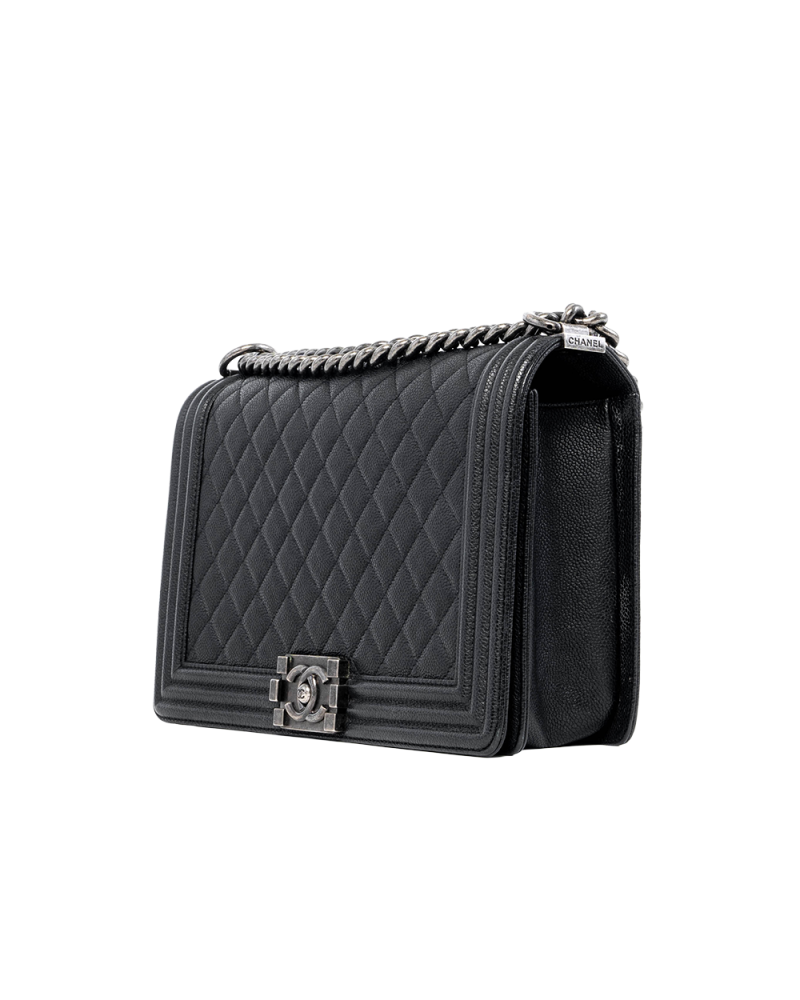 CHANEL BOY 11 BLACK CAVIAR RSHW 23170699 04270