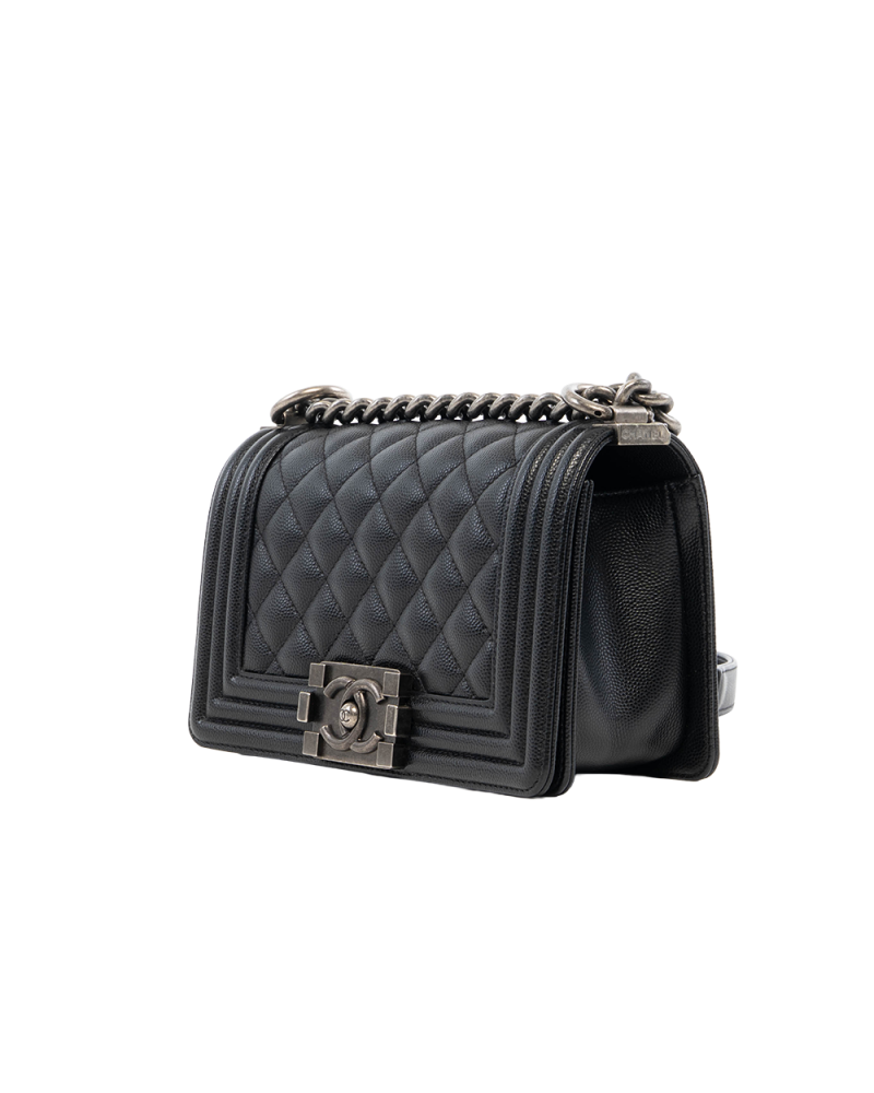 CHANEL BOY 8 BLACK CAVIAR BHW 27704347 8042