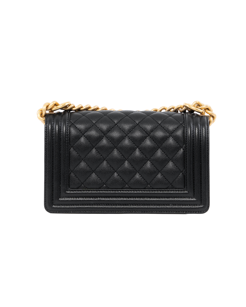 CHANEL BOY 8 BLACK CAVIAR GHW KN1LG08E 0006