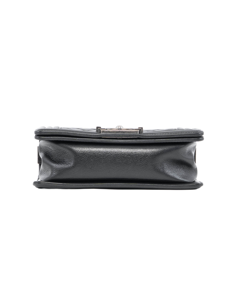 CHANEL BOY 8 BLACK LAMB RSHW 19576618 01604