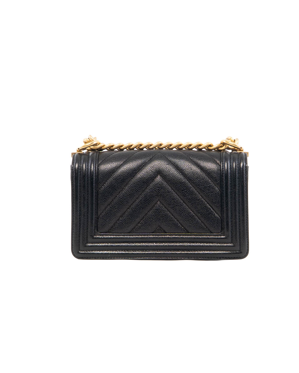 CHANEL BOY 8 BLACK CAVIAR CHEVRON GHW 24888429 5363
