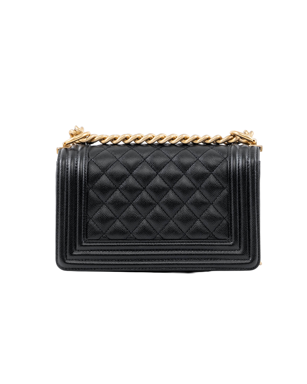 CHANEL BOY 8 BLACK CAVIAR GHW XKUH0H10 02982