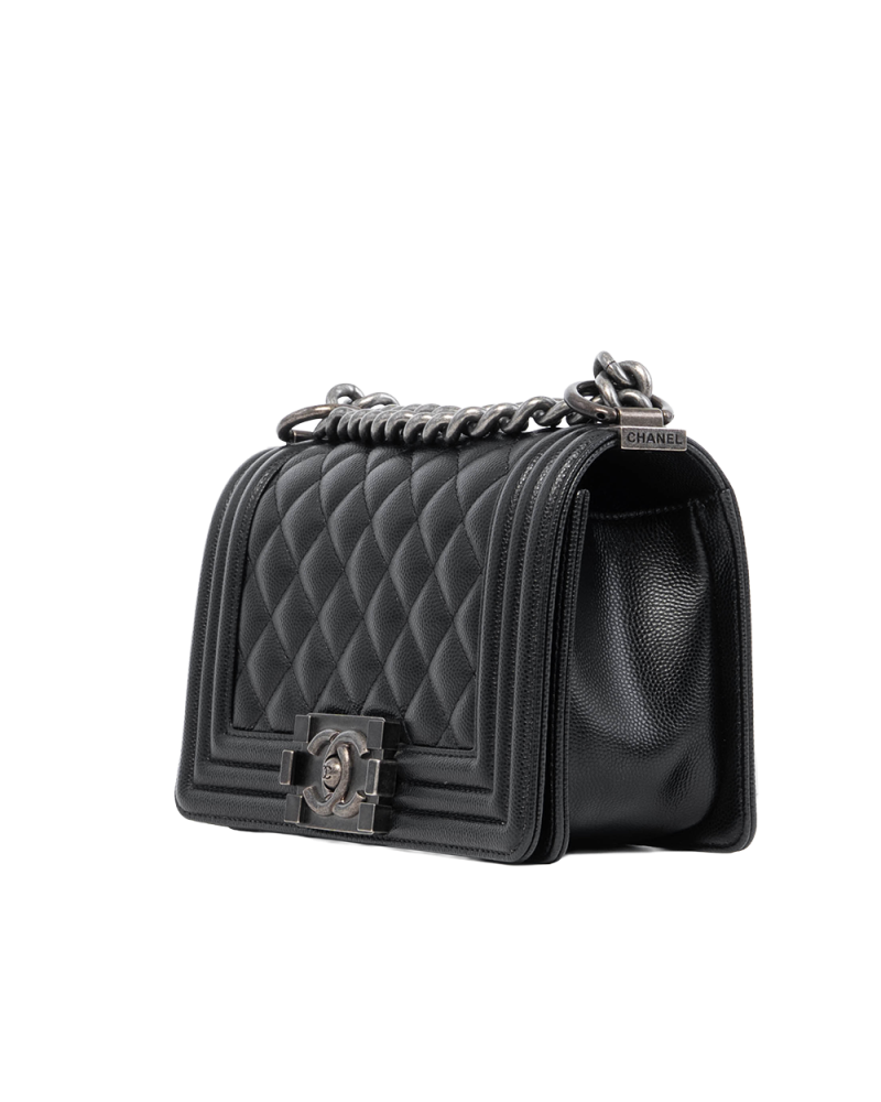 CHANEL BOY 8 BLACK CAVIAR RSHW 27704364 3073