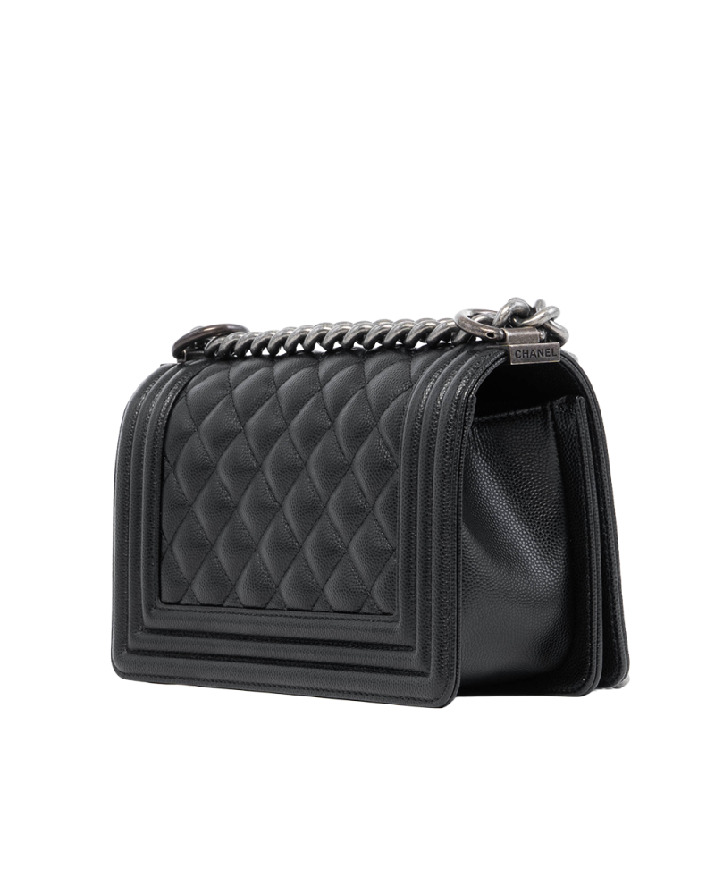 CHANEL BOY 8 BLACK CAVIAR RSHW 27704364 3074