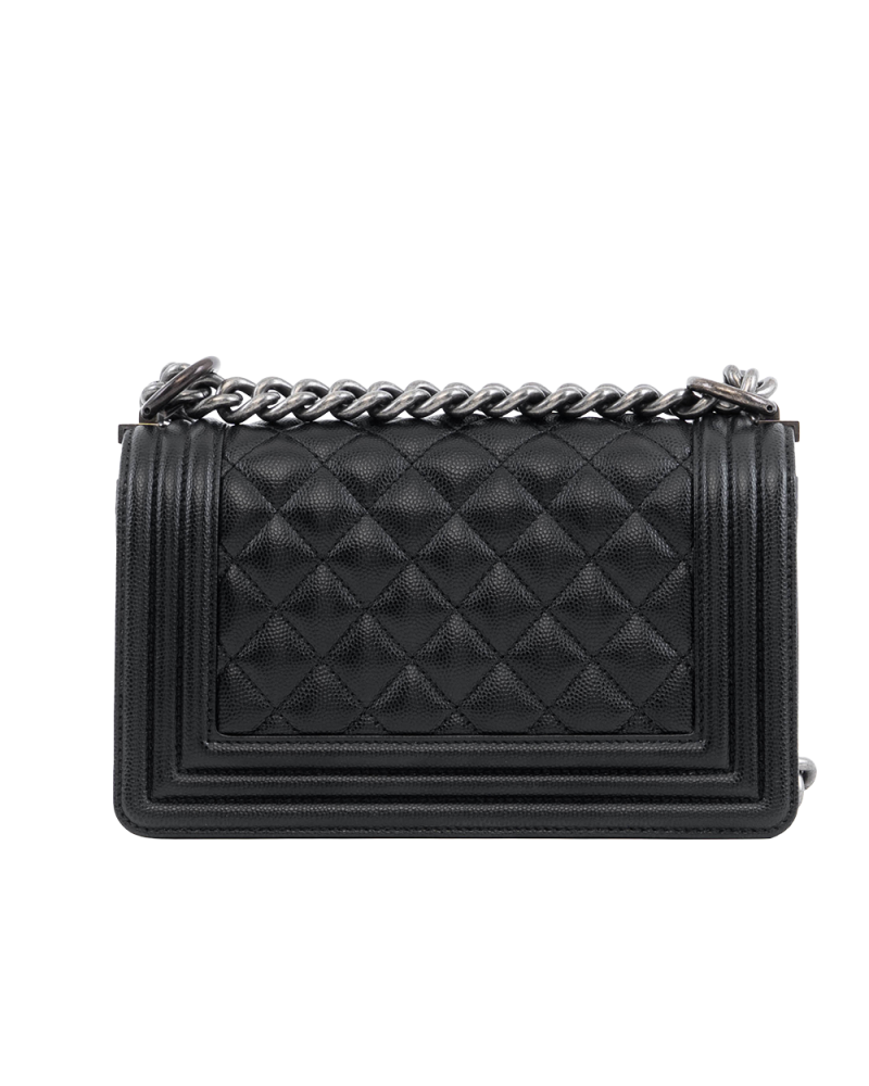 CHANEL BOY 8 BLACK CAVIAR RSHW 27704364 3075