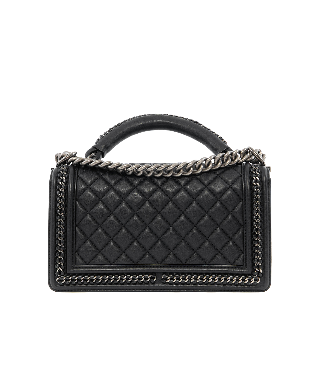 CHANEL BOY HANDLE 10 BLACK LAMB BHW 23111907 4022