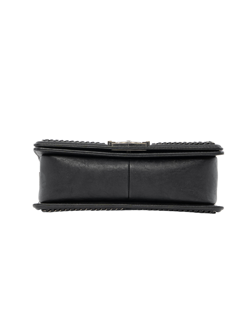 CHANEL BOY HANDLE 10 BLACK LAMB BHW 23111907 4023