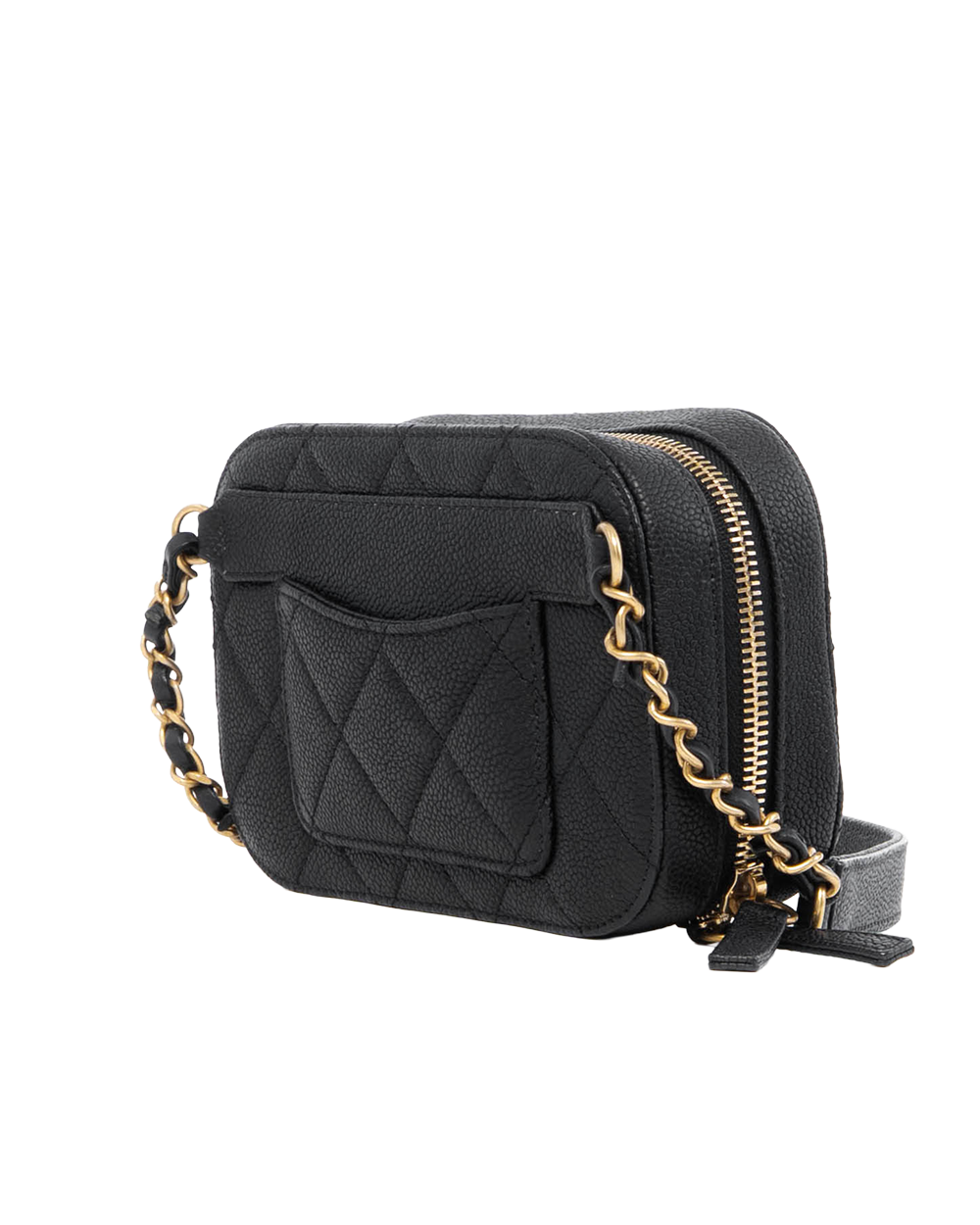 CHANEL CAMERA BELT BAG BLACK CAVIAR GHW 28725974 3025