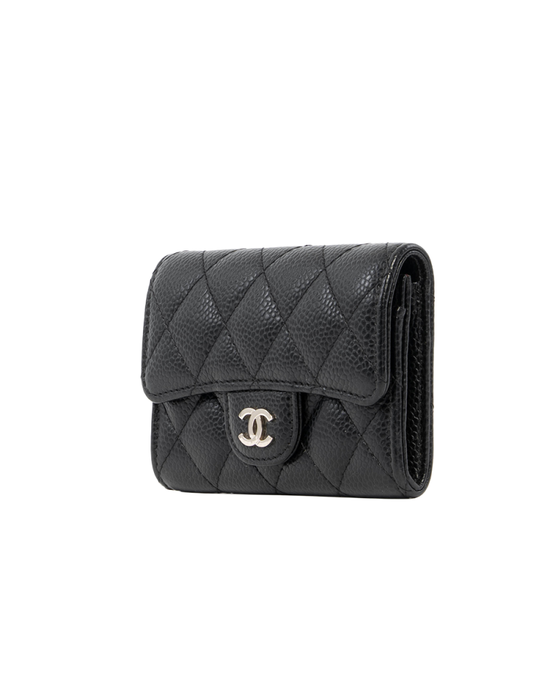 CHANEL CARD HOLDER SHORT BLACK CAVIAR SHW 27345106 7850