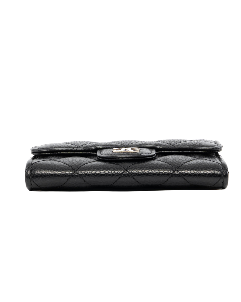 CHANEL CARD HOLDER SHORT BLACK CAVIAR SHW 27345106 7854