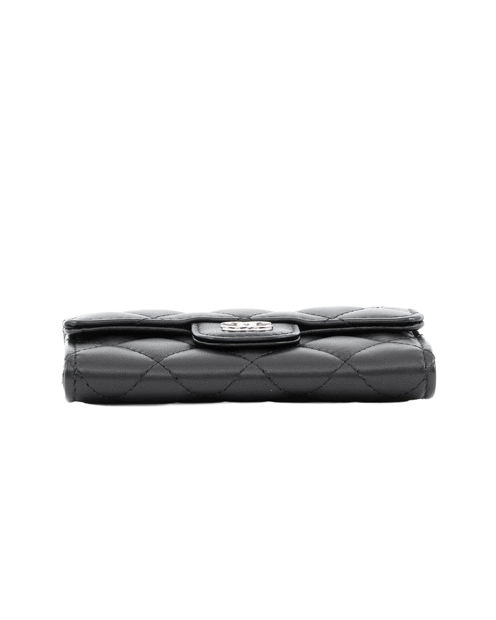CHANEL CARD HOLDER SHORT BLACK LAMB GHW 28664165 1156