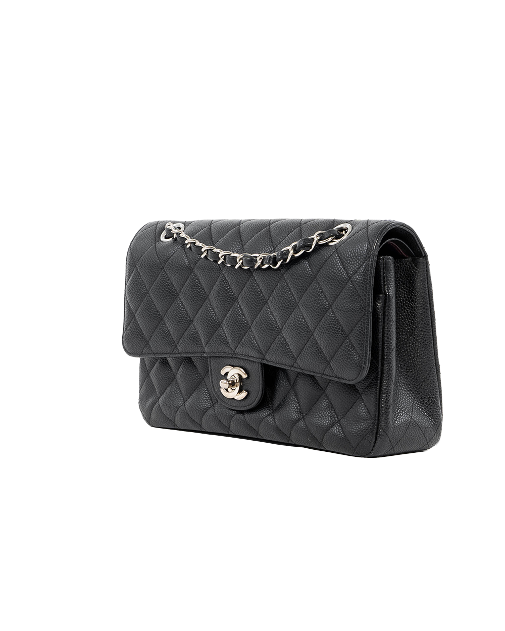 CHANEL CLASSIC 10 BLACK CAVIAR SHW 16313002 7001