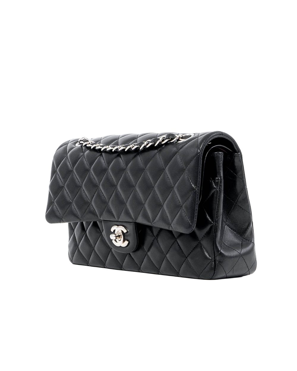 CHANEL CLASSIC 10 BLACK LAMB SHW 19478290 04240