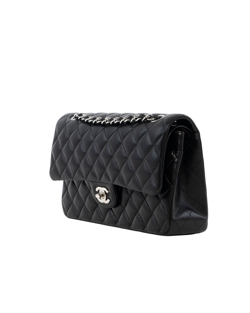 CHANEL CLASSIC 10 BLACK LAMB SHW GXCK46G8 3337