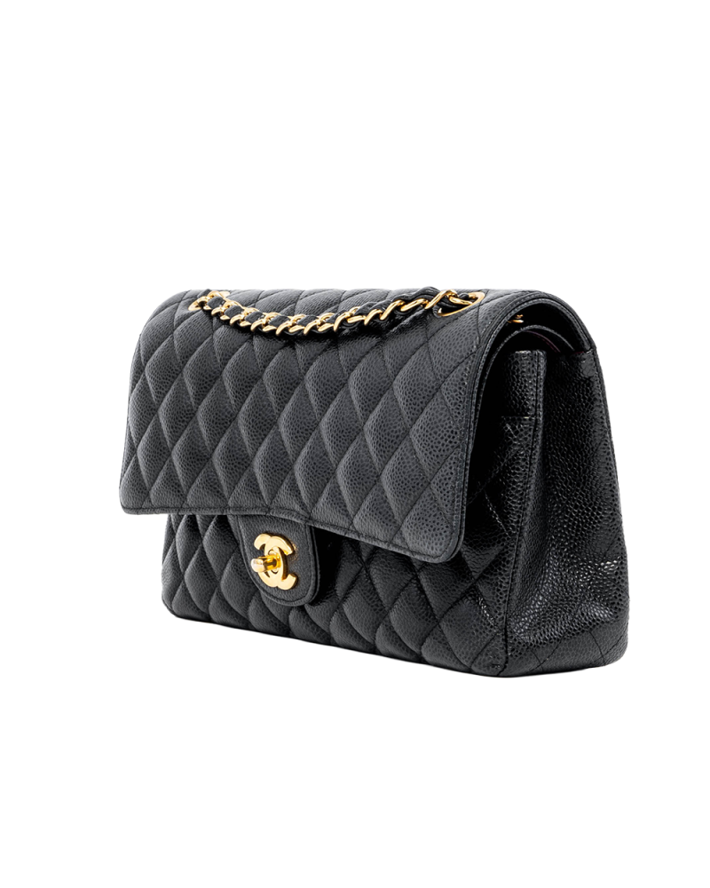 CHANEL CLASSIC 10 BLACK CAVIAR GHW 30459236 05860