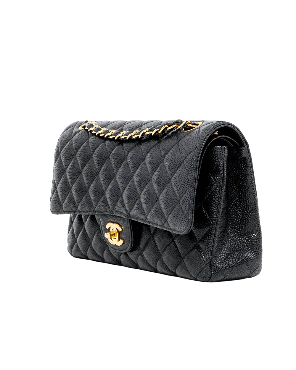 CHANEL CLASSIC 10 BLACK CAVIAR GHW 30459236 05860