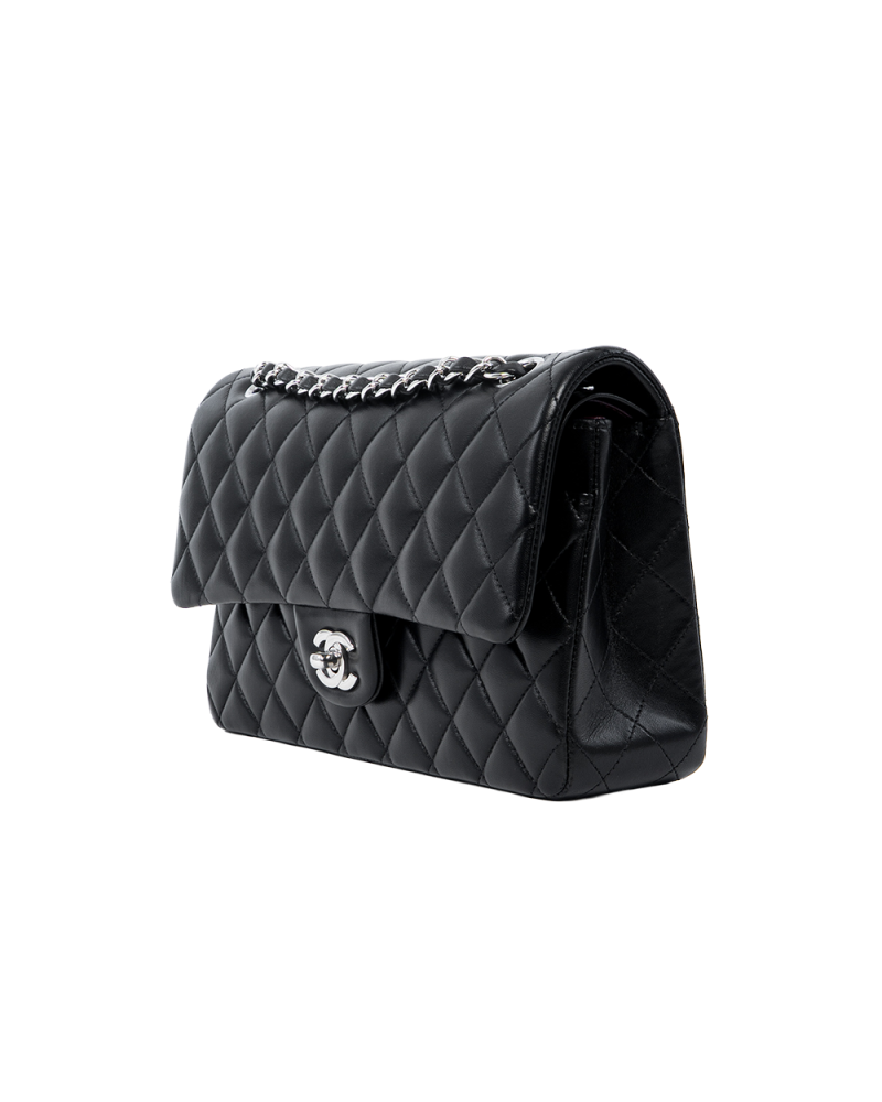 CHANEL CLASSIC 10 BLACK LAMB SHW XXT90U43 0004
