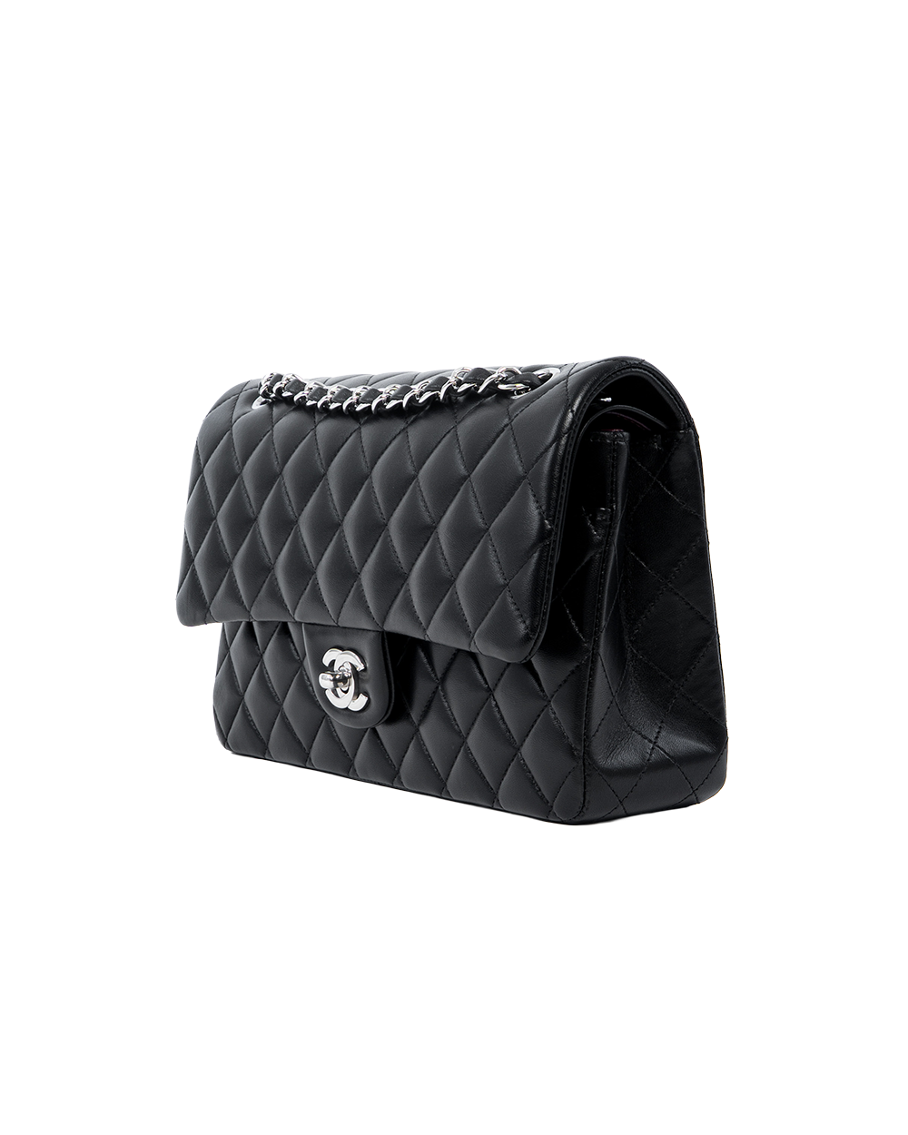 CHANEL CLASSIC 10 BLACK LAMB SHW XXT90U43 0004
