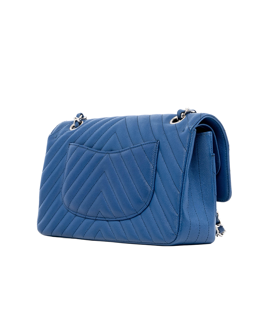 CHANEL CLASSIC 10 BLUE CAVIAR GHW 25153566 05844