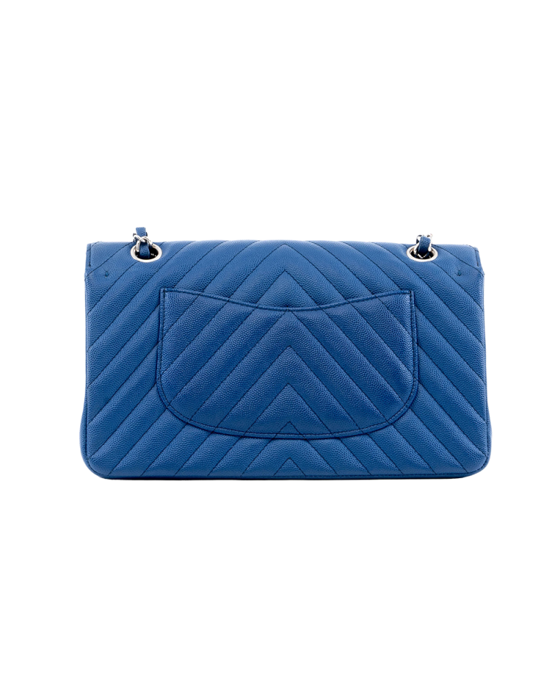 CHANEL CLASSIC 10 BLUE CAVIAR GHW 25153566 05845