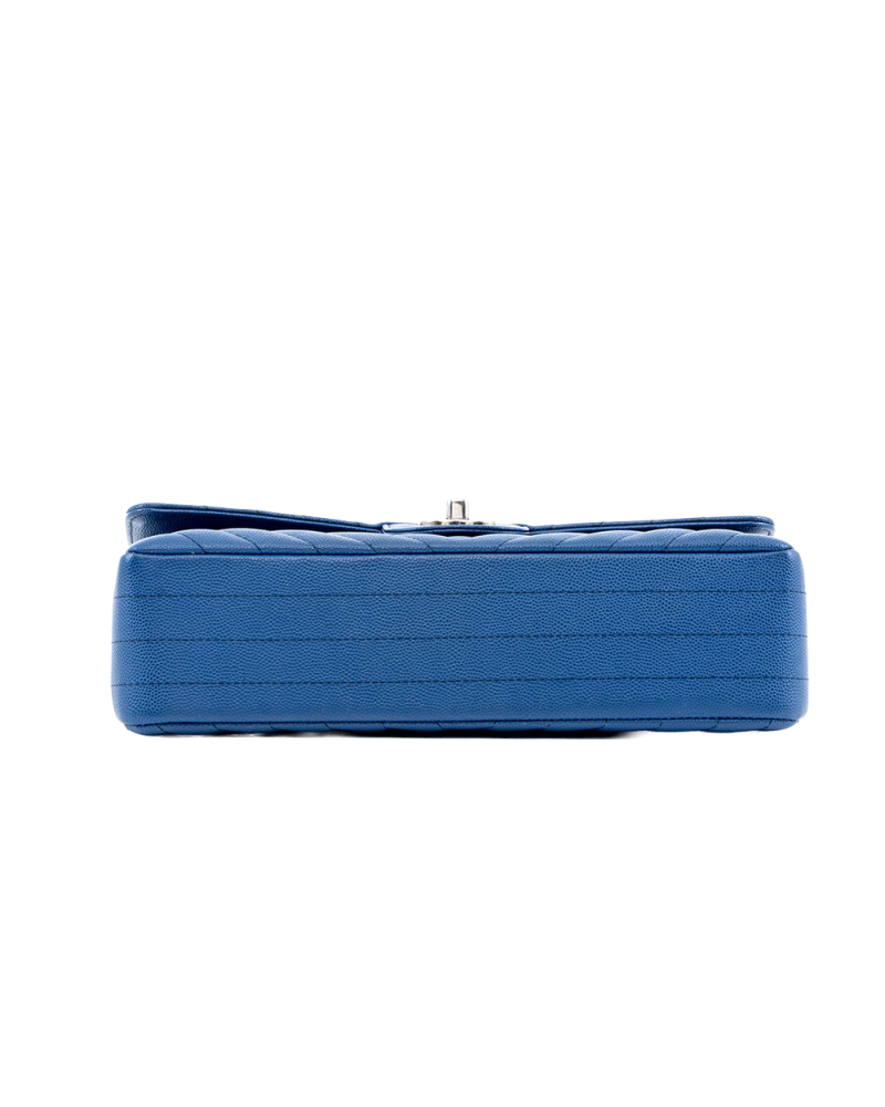 CHANEL CLASSIC 10 BLUE CAVIAR GHW 25153566 05846
